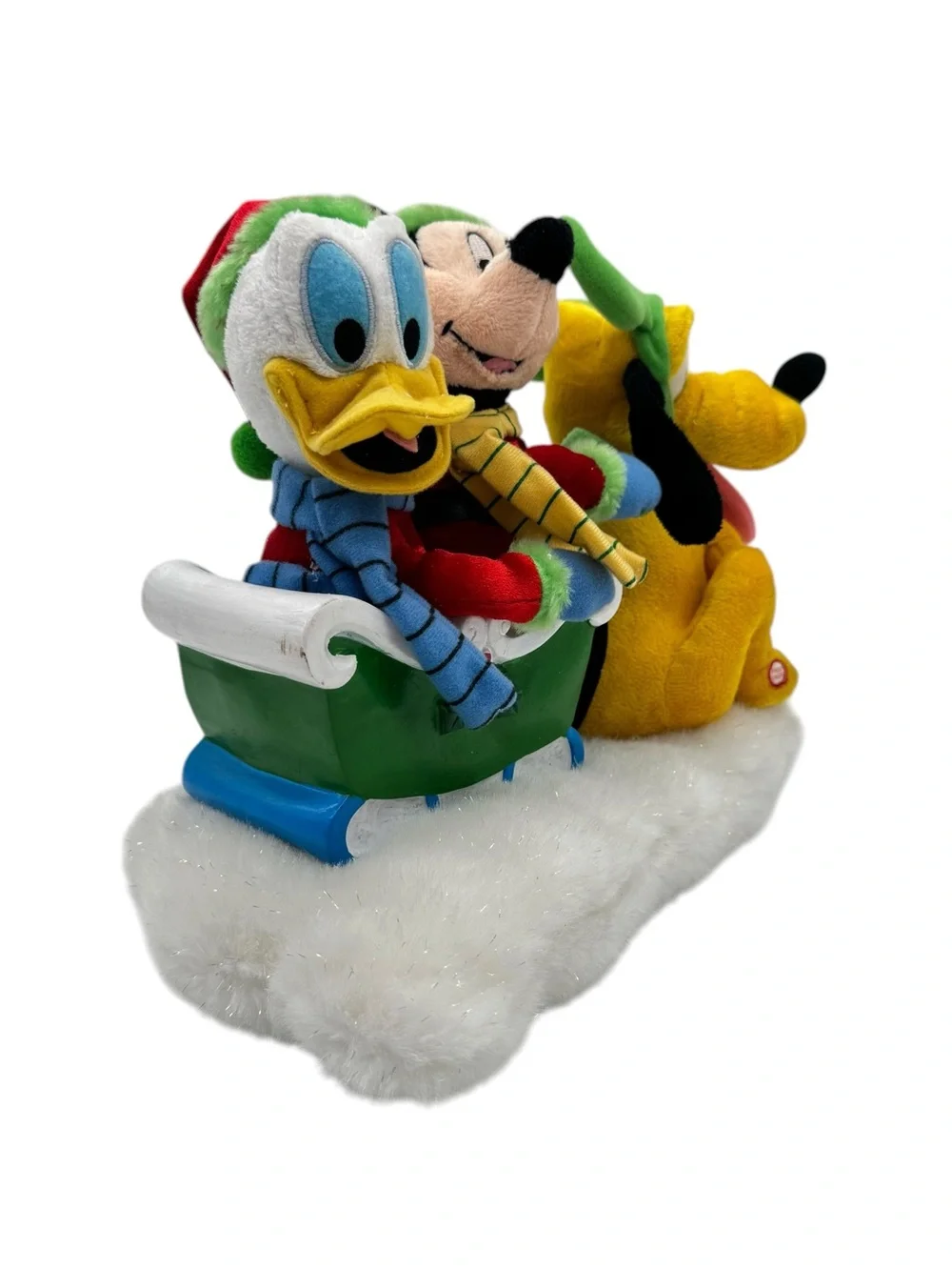 Gemmy Disney Pluto Mickey Mouse Donald 2004 plush animated Xmas figure